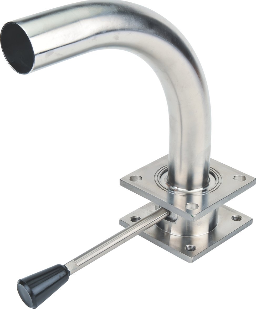 5435 - Coude décanteur - Inox 316 - Joints EPDM - Bride carrée/trous lisses.